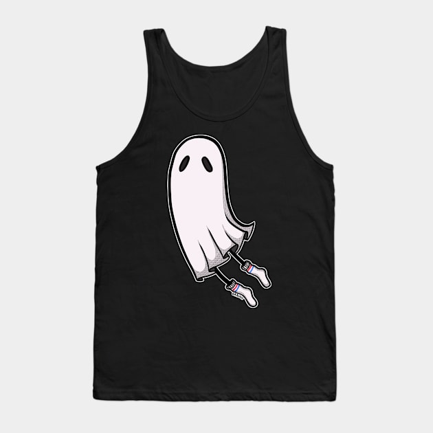 Tube Sock Ghost Tank Top by Jan Grackle